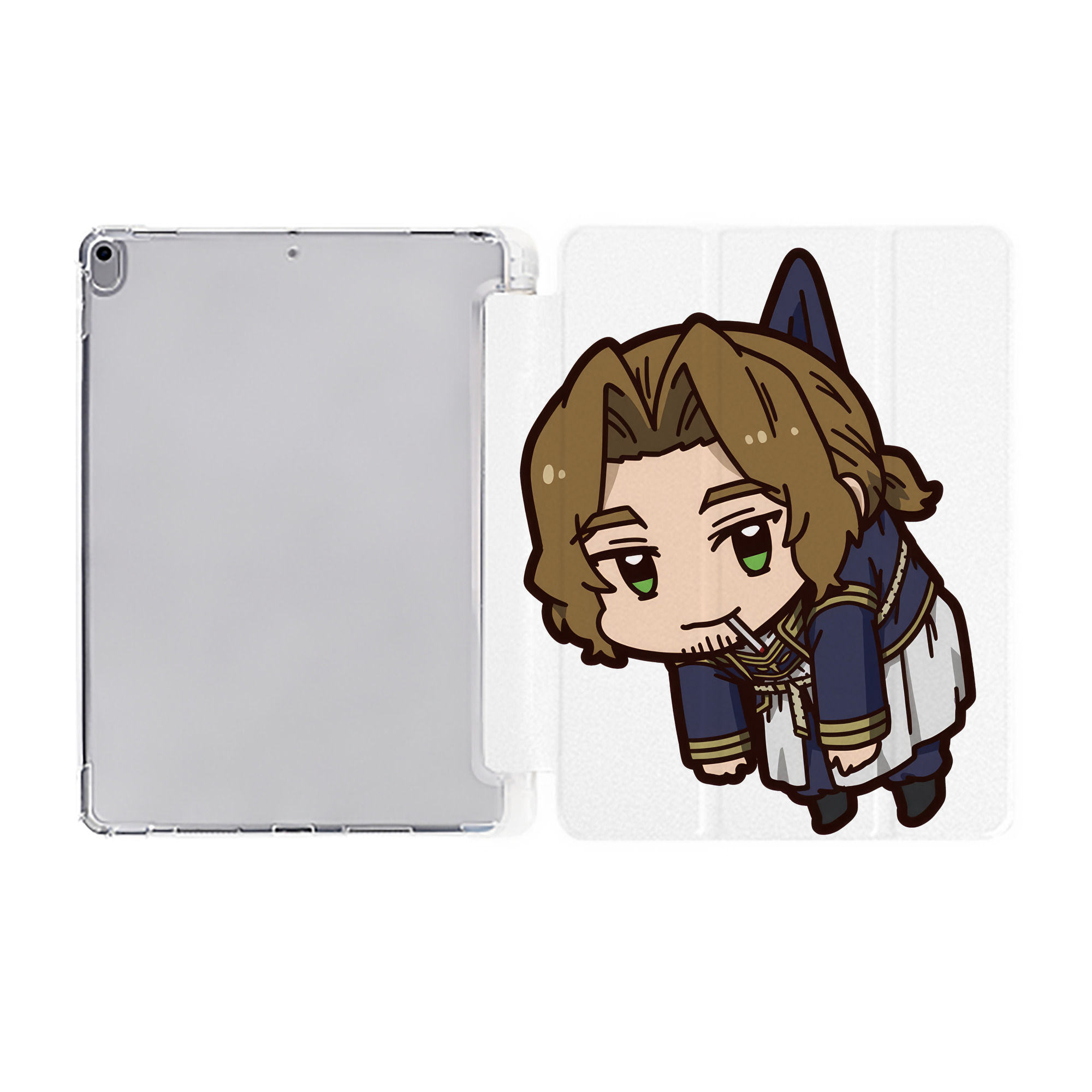 （画像用） 葬送のフリーレン Frieren IPad ケース ペン収納付き 三つ折りスタンド PUレザー×シリコン 対応機種9.5/10.5/10.9インチ